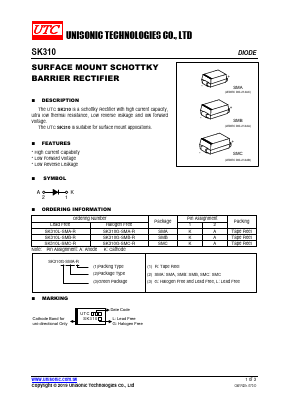 SK310 Datasheet PDF Unisonic Technologies