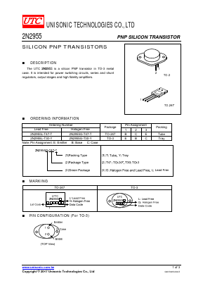2N2955L-T47-T Datasheet PDF Unisonic Technologies