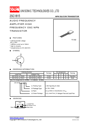C1815L Datasheet PDF Unisonic Technologies