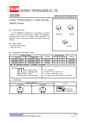 2SC3356L-A-AE2-R Datasheet PDF Unisonic Technologies