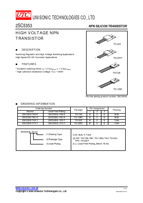 2SC5353L-TA3-T Datasheet PDF Unisonic Technologies