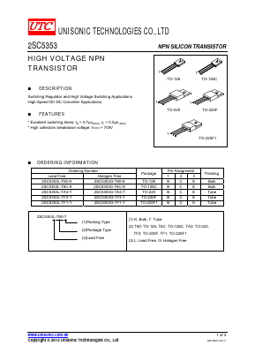 2SC5353G-T6C-K Datasheet PDF Unisonic Technologies