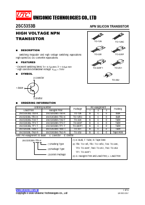 2SC5353BG-TA3-T Datasheet PDF Unisonic Technologies