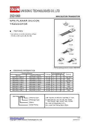 2SD1060-X-TN3-R Datasheet PDF Unisonic Technologies