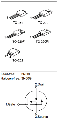 3N60-B-TA3-T Datasheet PDF Unisonic Technologies