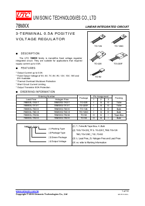 78MXXL-T60-K Datasheet PDF Unisonic Technologies