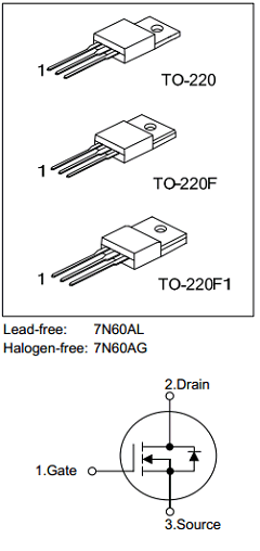 7N60A-B-TA3-T Datasheet PDF Unisonic Technologies