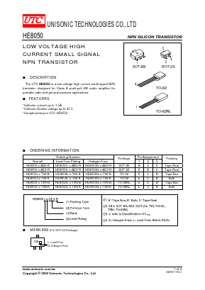 HE8050G-X-AB3-K Datasheet PDF Unisonic Technologies