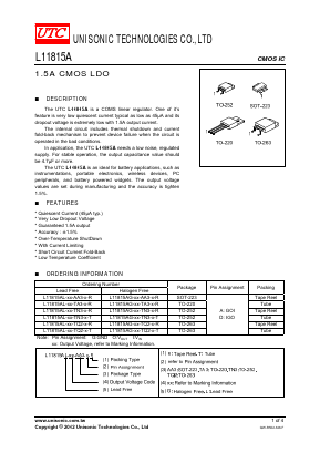 L11815AL-33-TQ2-A-T Datasheet PDF Unisonic Technologies