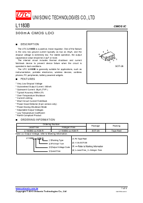 L1183BG-XX-AG6-R Datasheet PDF Unisonic Technologies