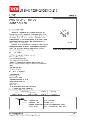 L3380L-21-AF5-R Datasheet PDF Unisonic Technologies