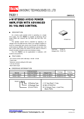 PA3011-N24-R Datasheet PDF Unisonic Technologies
