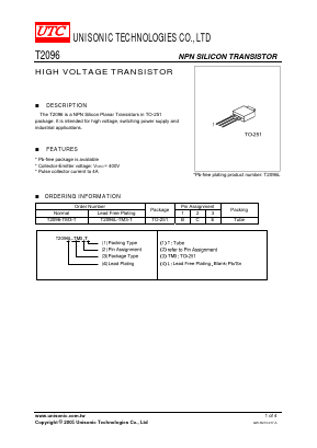 T2096L-TM3-T Datasheet PDF Unisonic Technologies