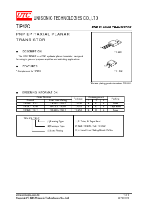 TIP42CL-TN3-T Datasheet PDF Unisonic Technologies