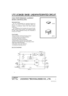 UC3842B Datasheet PDF Unisonic Technologies