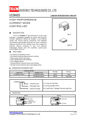 UC3842GP-D08-T Datasheet PDF Unisonic Technologies