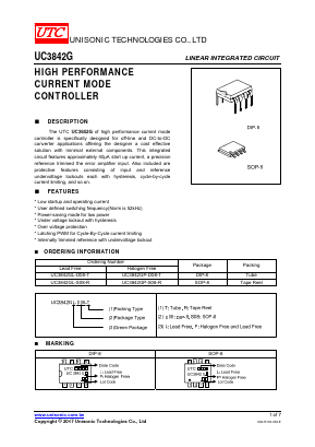 UC3842GP-D08-T Datasheet PDF Unisonic Technologies
