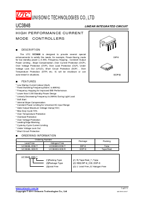 UC3848 Datasheet PDF Unisonic Technologies