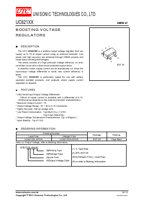 UC621XXL-AF5-R Datasheet PDF Unisonic Technologies