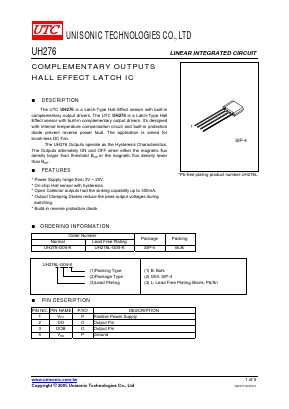 UH276-G04-K Datasheet PDF Unisonic Technologies