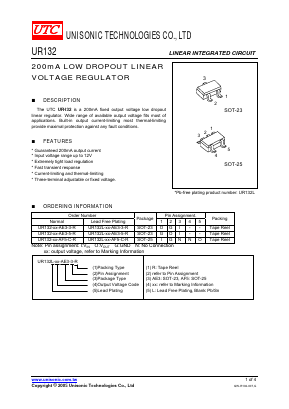 UR132L-30-AE3-3-R Datasheet PDF Unisonic Technologies