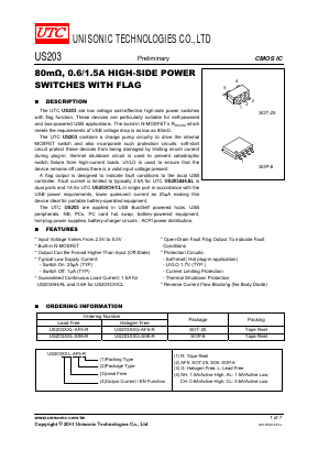 US203CLL-AF5-R Datasheet PDF Unisonic Technologies