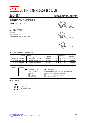 2SC4617G-Q-AE3-R Datasheet PDF Unisonic Technologies