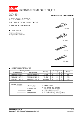 D1691 Datasheet PDF Unisonic Technologies