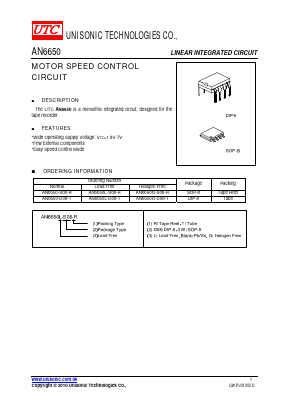 AN6650L-D08-T Datasheet PDF Unisonic Technologies