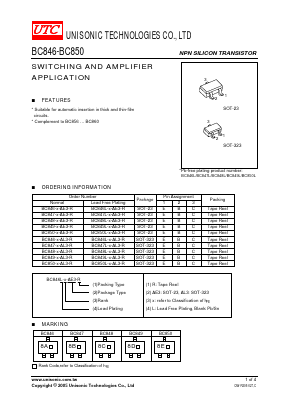 BC846-B-AE3-R Datasheet PDF Unisonic Technologies
