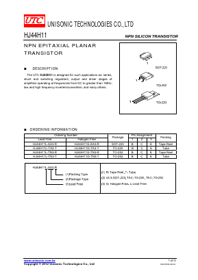 HJ44H11G-TA3-R Datasheet PDF Unisonic Technologies