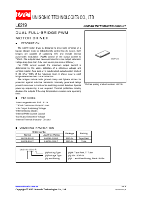 L6219 Datasheet PDF Unisonic Technologies