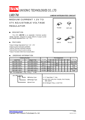 LM317M Datasheet PDF Unisonic Technologies