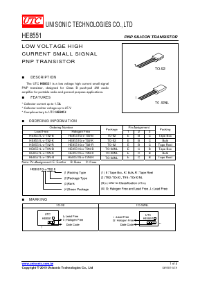 HE8551G Datasheet PDF Unisonic Technologies