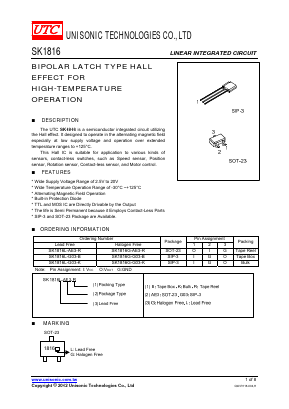 SK1816G-AE3-R Datasheet PDF Unisonic Technologies