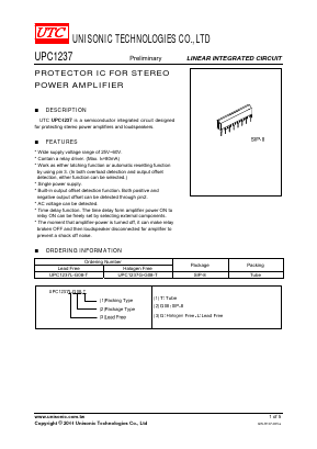 UPC1237 Datasheet PDF Unisonic Technologies