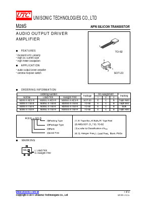 M28SL-D-AB3-B Datasheet PDF Unisonic Technologies