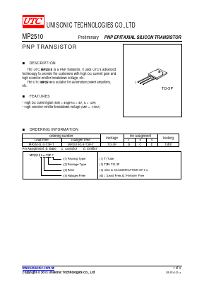 MP2510 Datasheet PDF Unisonic Technologies