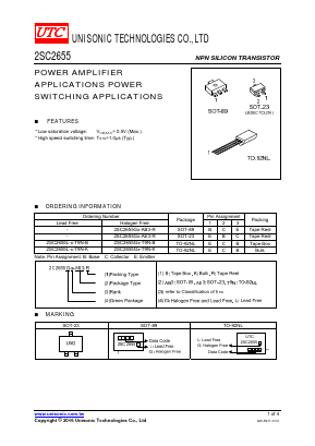 2SC2655L-Y-R9N-B Datasheet PDF Unisonic Technologies