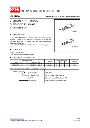 2SC4467G-P-T3N-T Datasheet PDF Unisonic Technologies