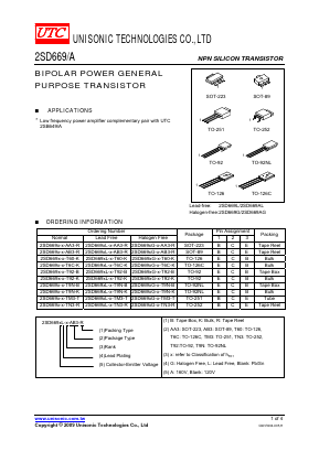 2SD669-B-AB3-K Datasheet PDF Unisonic Technologies