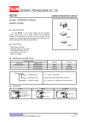 M2100L-S08-R Datasheet PDF Unisonic Technologies