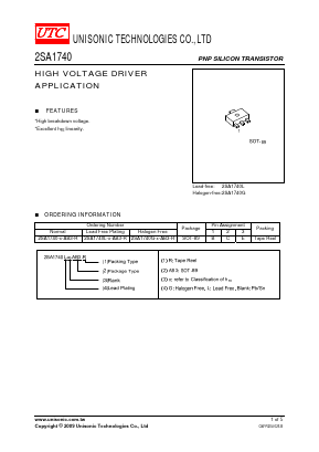 2SA1740-X-AB3-R Datasheet PDF Unisonic Technologies