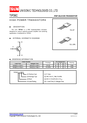 TIP36CL-R-T3N-T Datasheet PDF Unisonic Technologies