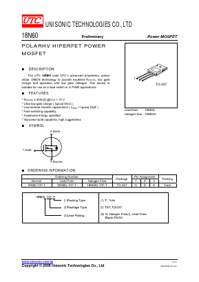18N60-T47-T Datasheet PDF Unisonic Technologies