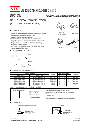 DTC124EL-AN3-K Datasheet PDF Unisonic Technologies