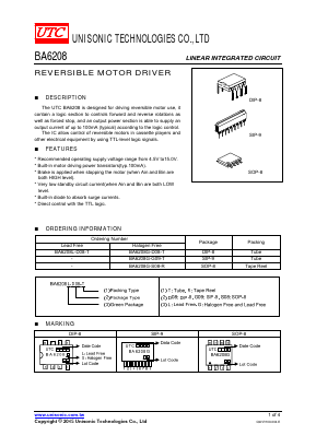 BA6208L-D08-T Datasheet PDF Unisonic Technologies
