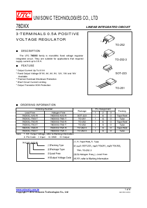 78D05G-TN3-T Datasheet PDF Unisonic Technologies