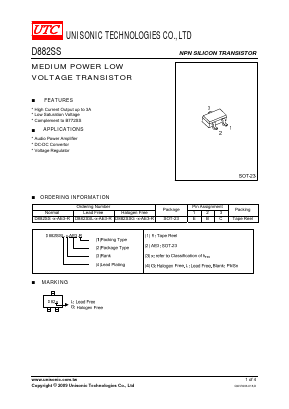 D882SSG Datasheet PDF Unisonic Technologies