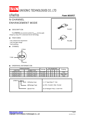 UT60T03 Datasheet PDF Unisonic Technologies